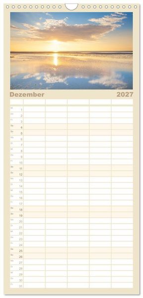 Produktbild: Familienplaner 2027 - Moin Spiekeroog mit 5 Spalten (Wandkalender, 21 x 45 cm) CALVENDO