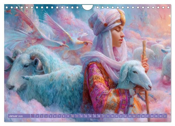 Produktbild: Paradiesische Welt - Fantasiewerke (Wandkalender 2026 DIN A4 quer), CALVENDO Monatskalender