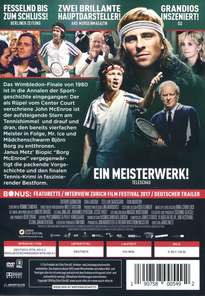 Produktbild: Borg vs. McEnroe - Duell zweier Gladiatoren