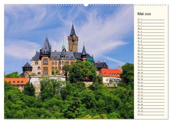 Produktbild: Burgen im Harz (Wandkalender 2026 DIN A2 quer), CALVENDO Monatskalender