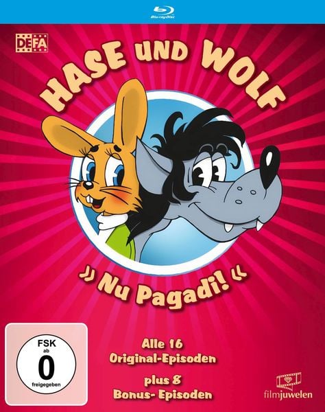 Produktbild: Hase und Wolf - Alle 16 Original-Episoden in HD - plus 8 Bonus-Episoden (Nu Pagadi! / Na warte!) (DEFA Filmjuwelen) (Blu-ray)