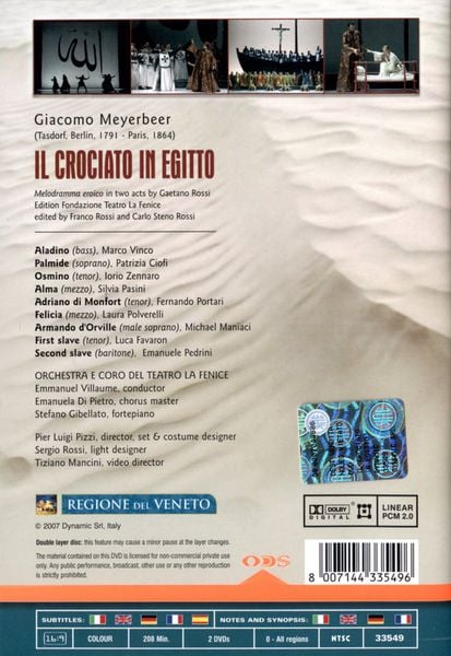 Produktbild: Giacomo Meyerbeer - Il Crociato in Egitto [2 DVDs]