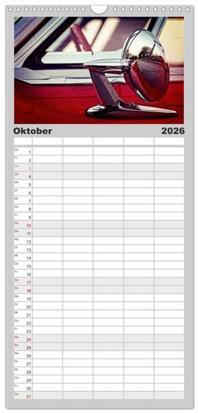 Produktbild: Familienplaner 2026 - US-Muscle-Cars - Plymouth mit 5 Spalten (Wandkalender, 21 x 45 cm) CALVENDO