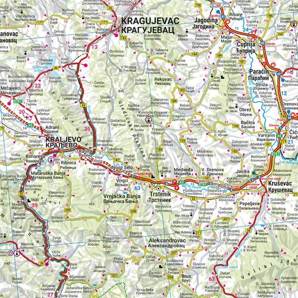 Produktbild: Serbien - Montenegro - Kosovo - Nordmazedonien, Stra&szlig;enkarte 1:500.000, freytag & berndt