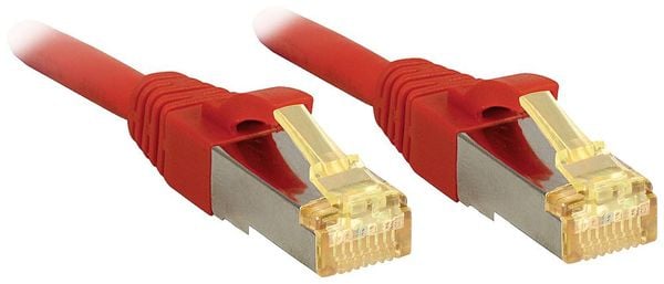 LINDY 47292 RJ45 Netzwerkkabel, Patchkabel CAT 6a (Rohkabel CAT 7) S/FTP 1.00m Rot 1St.