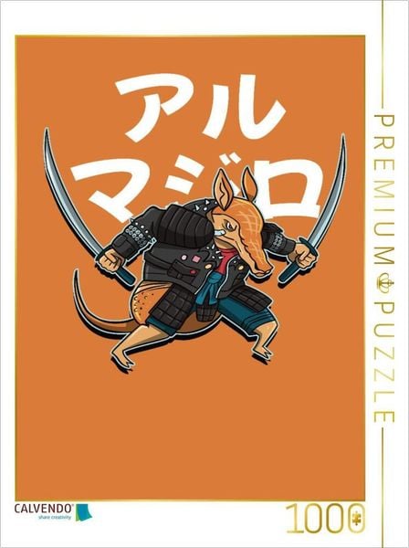 CALVENDO Puzzle Gürteltier Samurai | 1000 Teile Lege-Größe 64x48cm Foto-Puzzle für glückliche Stunden