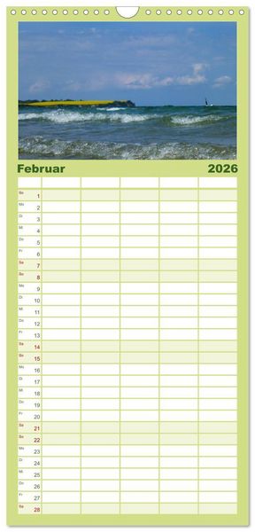Produktbild: Familienplaner 2026 - Boltenhagen - Meer erleben mit 5 Spalten (Wandkalender, 21 x 45 cm) CALVENDO