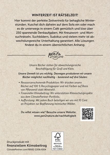 Produktbild: R&auml;tsel f&uuml;r die Winterzeit
