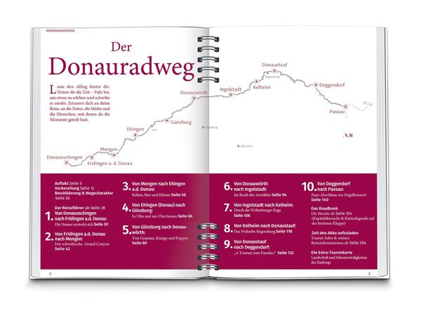 KOMPASS Radreiseführer Donauradweg Deutschland