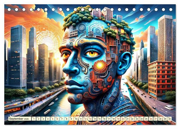 Produktbild: Faces of the metropolis (Desk Calendar 2026 DIN A5 landscape), CALVENDO 12 Month DeskCalendar