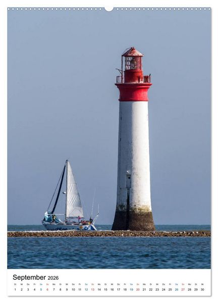 Produktbild: Leuchtt&uuml;rme an der Atlantikk&uuml;ste (Wandkalender 2026 DIN A2 hoch), CALVENDO Monatskalender