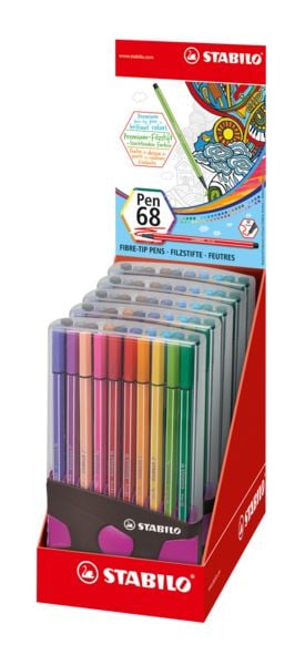 Produktbild: STABILO Premium-Filzstift -   Pen 68 Colorparade - 20er Tischset in anthrazit/pink - mit 20 verschiedenen Farben