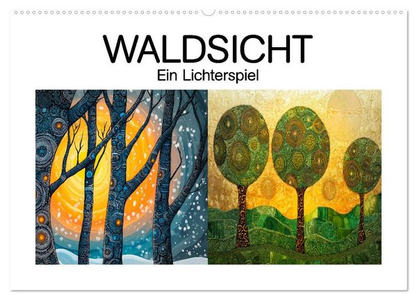 Produktbild: Waldsicht - Ein Lichterspiel (Wandkalender 2026 DIN A2 quer), CALVENDO Monatskalender