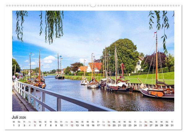 Produktbild: OSTFRIESLAND Weites Land hinterm Deich (hochwertiger Premium Wandkalender 2026 DIN A2 quer), Kunstdruck in Hochglanz