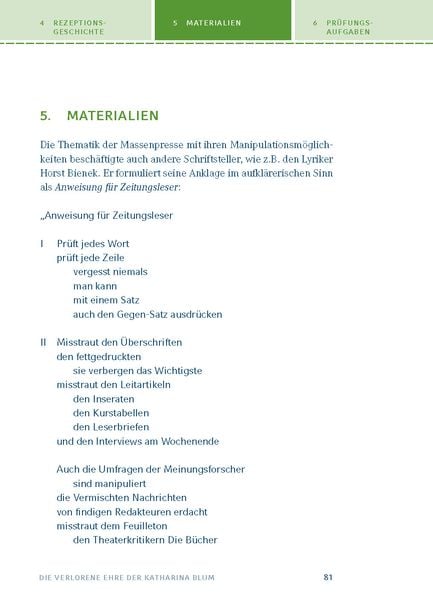 Produktbild: Die verlorene Ehre der Katharina Blum von Heinrich B&ouml;ll