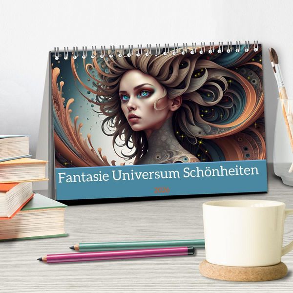 Produktbild: Fantasie Universum Sch&ouml;nheiten (Tischkalender 2026 DIN A5 quer), CALVENDO Monatskalender