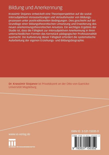 Produktbild: Bildung und Anerkennung