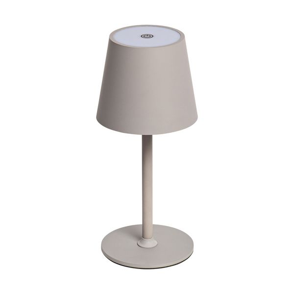 Produktbild: Idena LED Tischleuchte Touch Metall grau 11x24/38cm Akku USB dimmbar 3 Modi Innen und Au&szlig;en