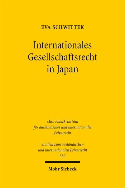 Produktbild: Internationales Gesellschaftsrecht in Japan