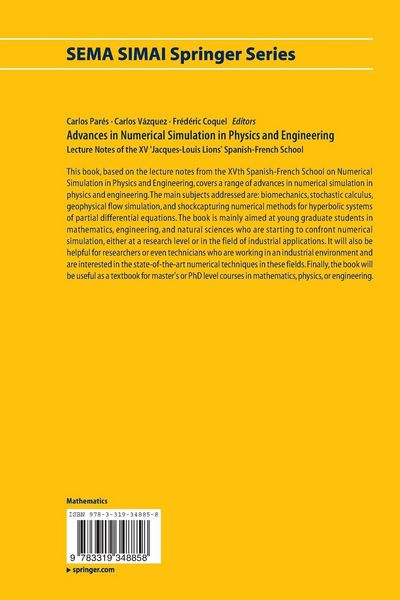 Produktbild: Advances in Numerical Simulation in Physics and Engineering