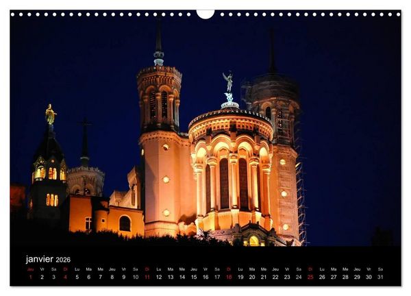 Produktbild: Lyon Magie de la lumi&egrave;re (Calendrier mural 2026 DIN A3 vertical), CALVENDO calendrier mensuel