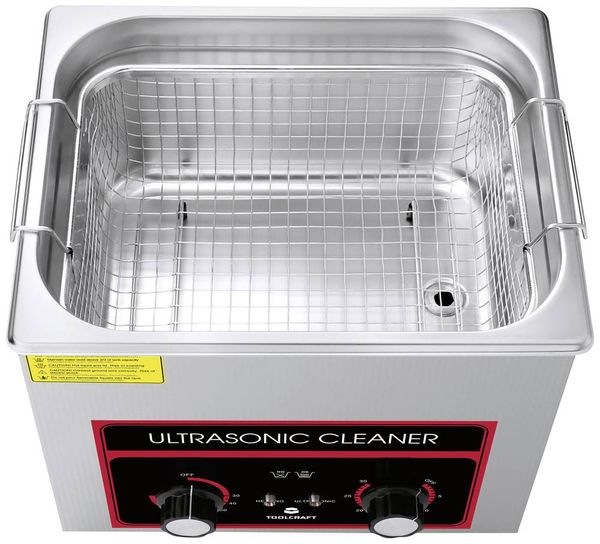 Produktbild: TOOLCRAFT USC-1000 Ultraschallreiniger Werkstatt, Schmuck, B&uuml;robedarf 440 W 10 l mit Heizung, mit Reinigungskorb