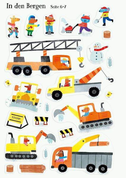 Produktbild: Meine Baustellen-Stickerwelt: Bagger, Kr&auml;ne, Traktoren, Laster