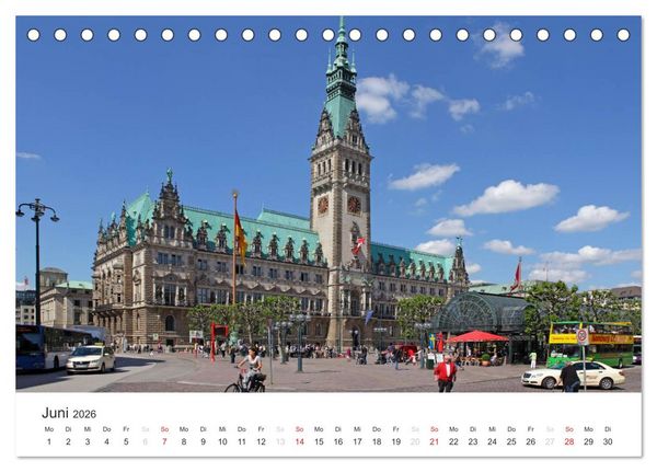 Produktbild: Hamburg (Tischkalender 2026 DIN A5 quer), CALVENDO Monatskalender