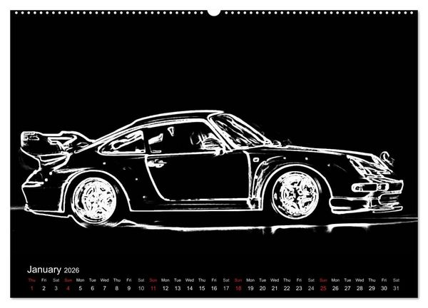 Produktbild: 911 Lines (High Quality Premium Wall Calendar 2026 DIN A2 landscape),CALVENDO 12 Month Wall Calendar