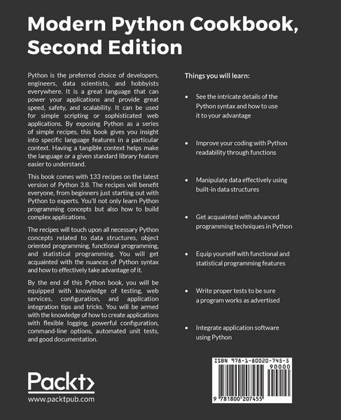 Produktbild: Modern Python Cookbook - Second Edition