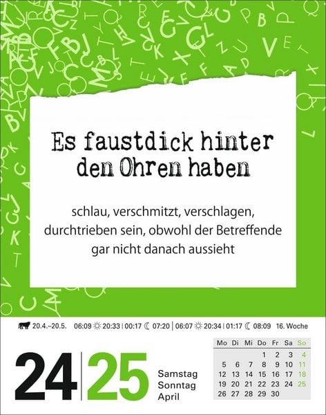 Produktbild: Duden Das Salz in der (Buchstaben-)Suppe Tagesabrei&szlig;kalender 2027 - Redewendungen und ihre Bedeutung
