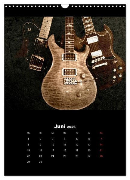 Produktbild: Vintage Gitarren (Wandkalender 2026 DIN A3 hoch), CALVENDO Monatskalender
