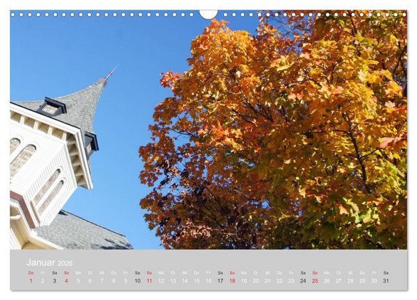 Produktbild: Indian Summer in New England (Wandkalender 2026 DIN A3 quer), CALVENDO Monatskalender