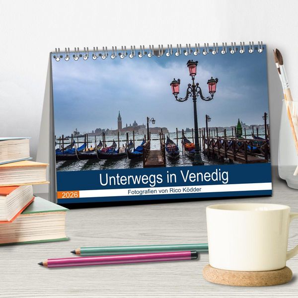 Produktbild: Unterwegs in Venedig (Tischkalender 2026 DIN A5 quer), CALVENDO Monatskalender