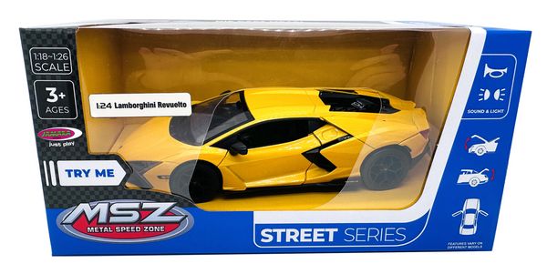 Produktbild: Lamborghini Revuelto Diecast 1:24 gelb inkl. Knopfzellen