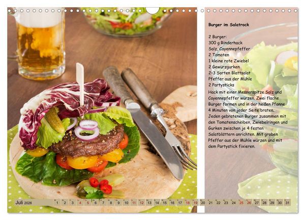 Produktbild: Low Carb 2.0 - Leichte Rezepte zum Selberkochen (Wandkalender 2026 DIN A3 quer), CALVENDO Monatskalender