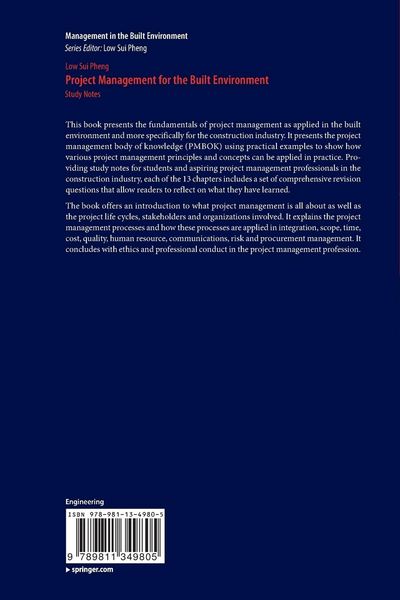 Produktbild: Project Management for the Built Environment