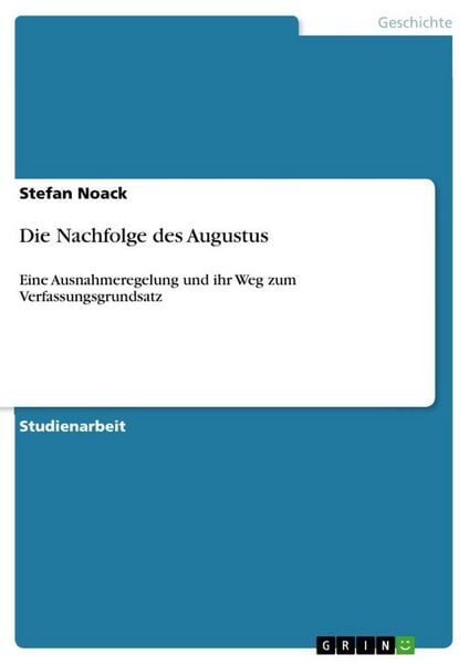 Produktbild: Die Nachfolge des Augustus