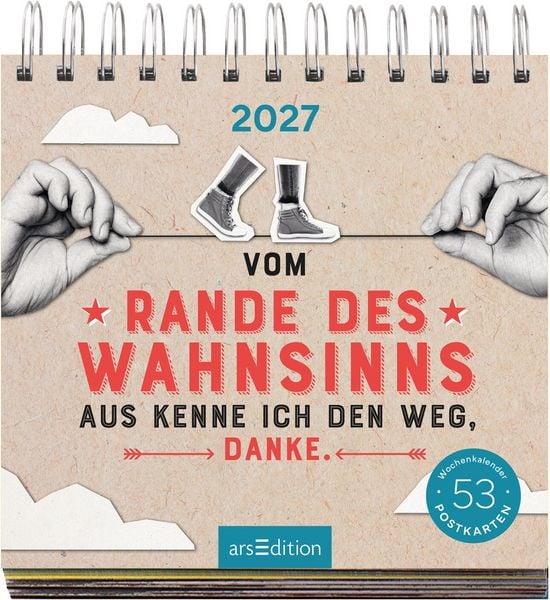 Produktbild: Postkartenkalender Vom Rande des Wahnsinns aus kenne ich den Weg, danke. 2027