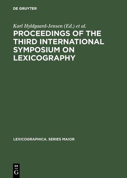 Produktbild: Proceedings of the Third International Symposium on Lexicography