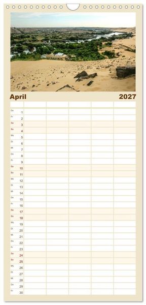 Produktbild: Familienplaner 2027 - &Auml;gypten - Impressionen mit 5 Spalten (Wandkalender, 21 x 45 cm) CALVENDO