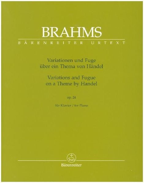 Produktbild: Brahms, J: Variationen und Fuge über ein Thema von Händel