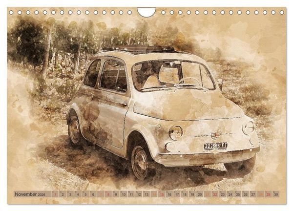 Produktbild: Kult-Autos, Nuova 500 (Wandkalender 2026 DIN A4 quer), CALVENDO Monatskalender