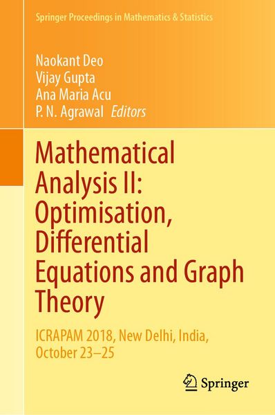 Produktbild: Mathematical Analysis II: Optimisation, Differential Equations and Graph Theory