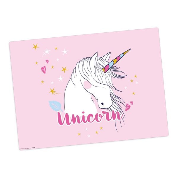 Produktbild: Tischsetmacher Tischset f&uuml;r Kinder Unicorn, aus hochwertigem Vinyl , 44 x 32 cm