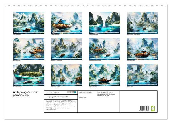 Produktbild: Archipelago's Exotic paradise trip (Wall Calendar 2026 DIN A2 landscape), CALVENDO 12 Month Wall Calendar