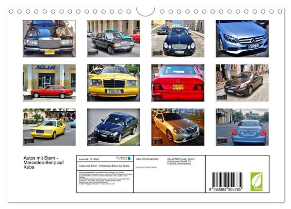 Produktbild: Autos mit Stern - Mercedes-Benz auf Kuba (Wandkalender 2025 DIN A4 quer), CALVENDO Monatskalender