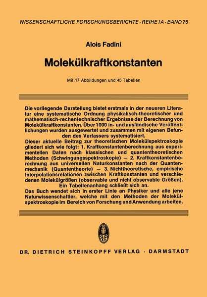 Produktbild: Molek&uuml;lkraftkonstanten