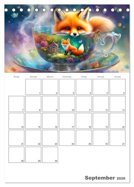 Produktbild: Tierische Kaffee Gesellschaft (Tischkalender 2026 DIN A5 hoch), CALVENDO Monatskalender