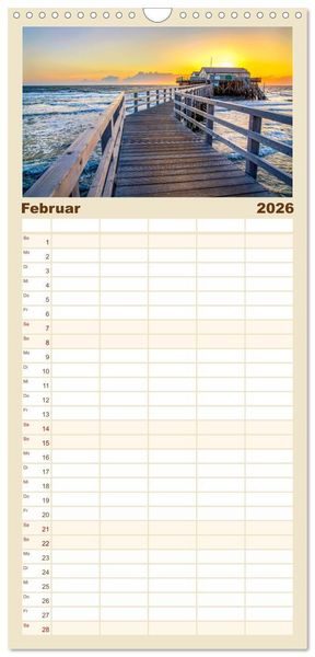 Produktbild: Familienplaner 2026 - NORDSEE-VERLIEBT mit 5 Spalten (Wandkalender, 21 x 45 cm) CALVENDO
